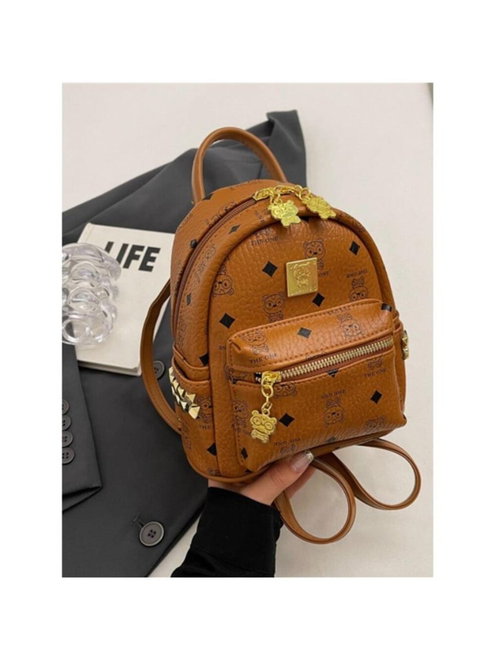 Patterned Mini Backpack Bag
